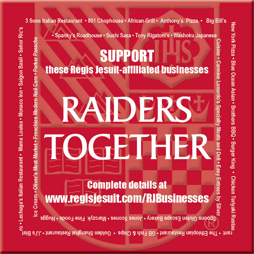 RegisJesuitHS's tweet photo. Get out—wait, no—stay in 😉 and support these local small businesses owned by Raider parents, alumni or parents of alumni: https://t.co/boJw4iRb4e Have a business to add to the list? Email communications@regisjesuit.com. We will get through this #RaidersTogether! #RJCommunity https://t.co/sjKzXDMbZJ