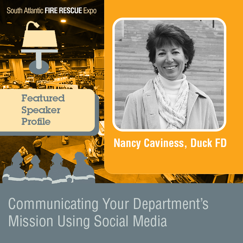 NCSFA's tweet photo. #SAFRE2020 Featured Speaker: Nancy Caviness
8/12-15/20 @raleigh_cc
Title: Communicating Your Dept’s Mission Using Social Media
https://t.co/p0gBGnoWoA
#UnitedByPurpose #NCFirefighters #2020SAFRE #FirefighterEducation #NorthCarolinaFireService #NorthCarolinaFirefighters https://t.co/6jRq32xQw9