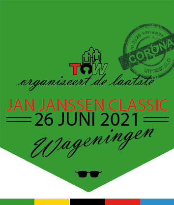 Helaas hebben we vanwege het coronavirus moeten besluiten om de laatste Jan Janssen Classic te moeten uitstellen tot 2021.
De wegtocht en MTB-tocht zullen nu op 26-juni-2021 worden georganiseerd. We hopen u dan als nog als deelnemer te kunnen zien. #ntfu <a href="/tcw79_nl/">Toerclub Wageningen</a>