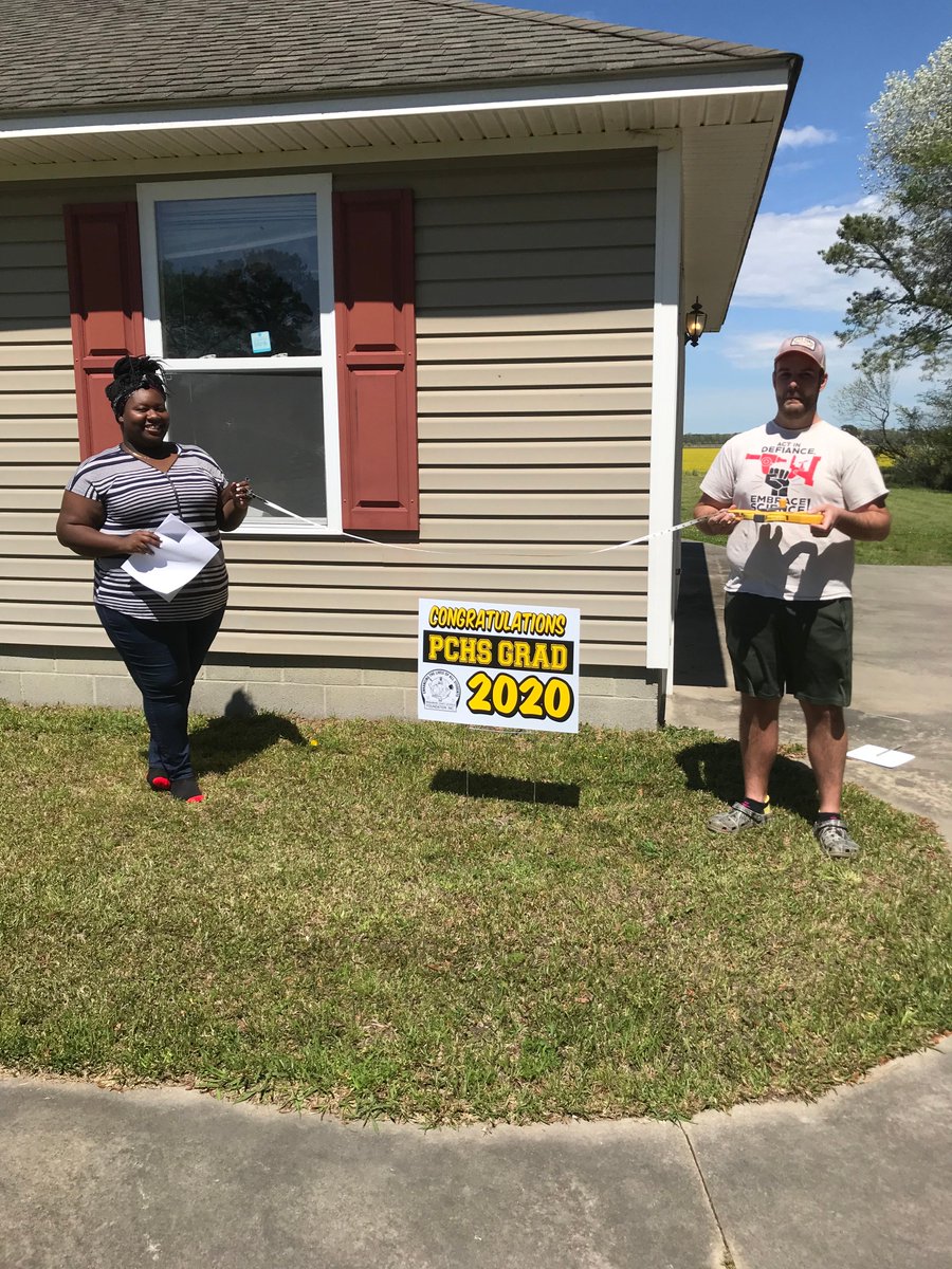 Today was full of pride and celebration as the teachers and staff of PCHS delivered senior signs to all the homes of our graduating students! We love our students and miss them very much! So thankful for the staff of PQ always striving to reach #EveryChildEveryChanceEveryDay!