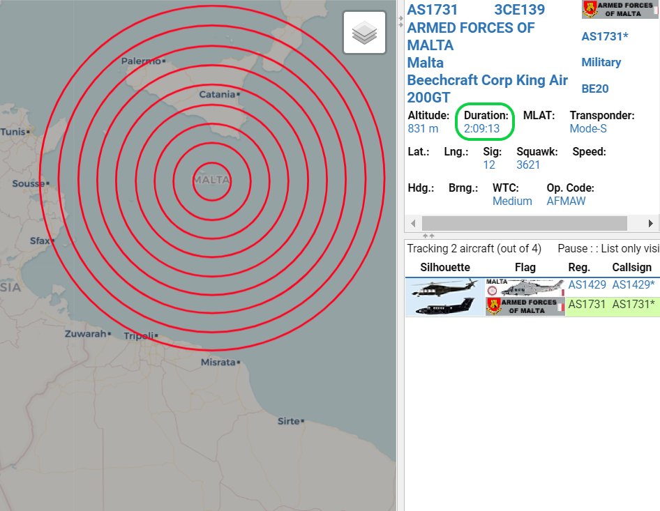 scandura's tweet photo. 2โฃ
2020-04-08
2024z โฑ๏ธ 22:24 CEST
SAR busy
๐ Second night mission in SAR zone by AFM in progress.
๐ฉ๏ธ AFM ๐ฒ๐น Armed Forces of Malta B200 #AS1731, Luqa based, in flight over SAR zone.
๐ without full traceroute ๐
#migrants #Libya #migranti #Libia https://t.co/4Ki1VbgbjY