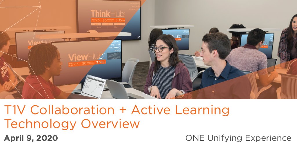 It's not too late to join us for our #webinar on Thursday April 9th - dedicated to ALL THINGS T1V. We'll cover the latest T1V solutions offering - from ThinkHub to AirConnect and our NEWEST product HubVC. bit.ly/2wm0FWR #collaboration #activelearning