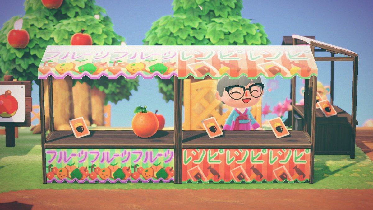 KLCIllustration's tweet photo. sprucin up my freebies, made some stalls! #acnhdesigns #AnimalCrossing #ACNH #NintendoSwitch https://t.co/8gbDACDmFG