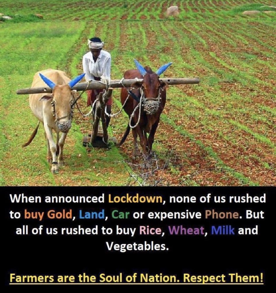 Vipsingh7's tweet image. We all should respect our farmers for their hard work and kindness, we really can’t thank enough to them in this life but we can stand by their side always. Long live to our beloved farmers 😘😘 #Narendermodi #AmitShah #myogiadityanath #smritiirani #Respect #Farmers