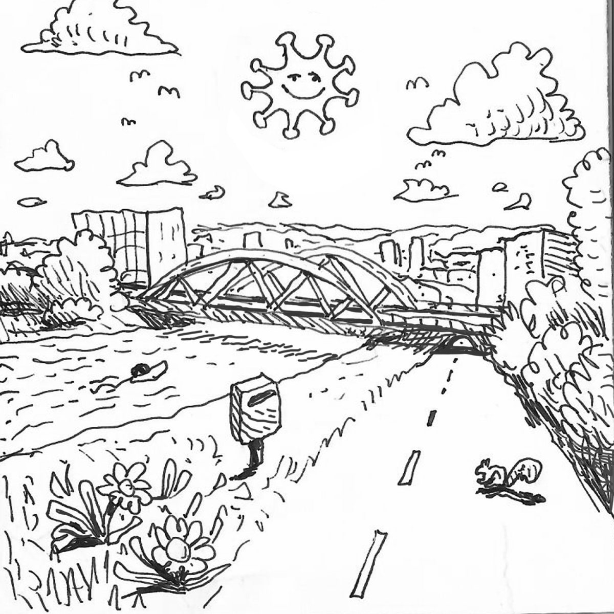 SpeedOfLightPrj's tweet photo. Solar corona
#Wuhan #COVID19 #coronavirus #solarcorona #cartoon #drawing #dessin #tekening #illustration #Doodles #confinementjour23 #Confinementotal #lockdown #lockdowneffect #lockdownextension https://t.co/8XSoOQiMpR