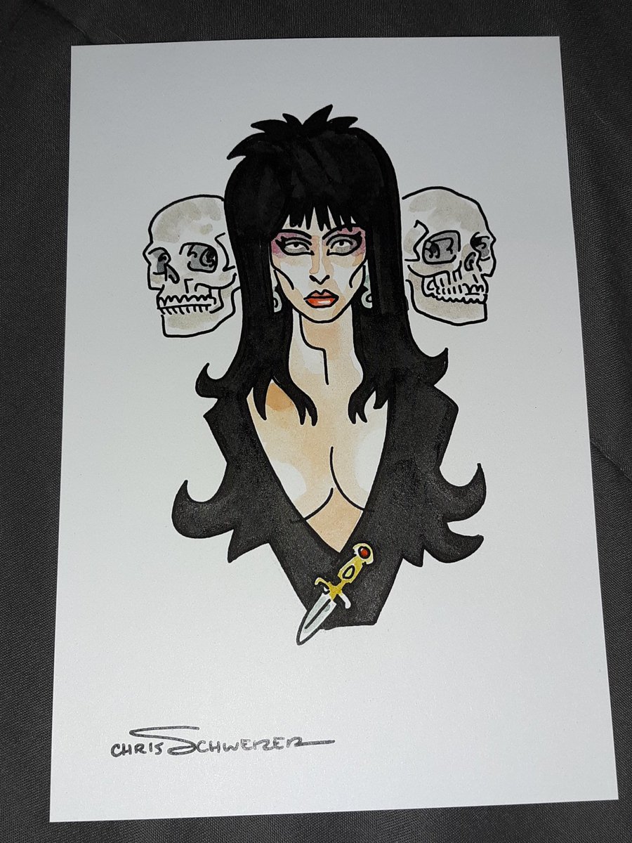 DavidPeeler7's tweet photo. Elvira sketch by Chris Schweizer #chrisschweizer #therealelvira https://t.co/EH3MMiLG7s
