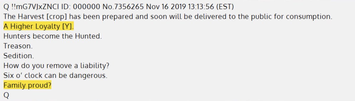 Family [Y]. Invisible Enemy. Higher Loyalt[Y]? #QAnon