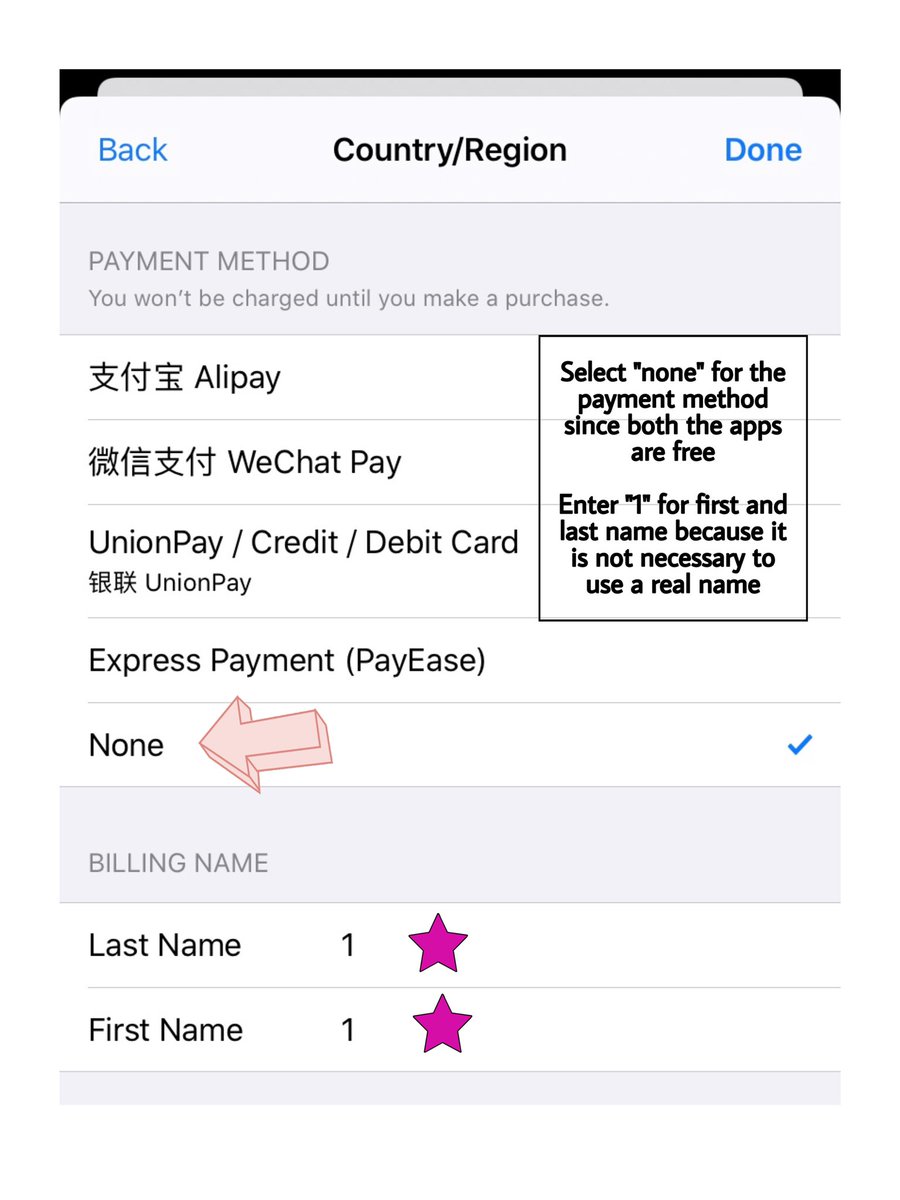 [TUTORIAL] downloading/using QQ Music and Netease Music for IOS and Android [] IOS APP STORE:➪ Go to your Apple ID settings and change country/region to China➪ Follow steps for payment and billing shown in photos 3 + 4