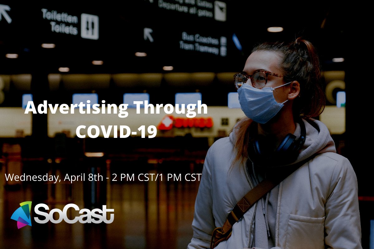 SoCastDigital's tweet photo. Advertising Through COVID-19 webinar is in progress, be sure to register to receive a recording of the session.
Register Now >> https://t.co/UidGnLlUKl
#radio #digitaldollars #digital #COVID19 #Pandemic #Advertising #Broadcasting #SoCast #AdSales https://t.co/J5r2OEMsvc