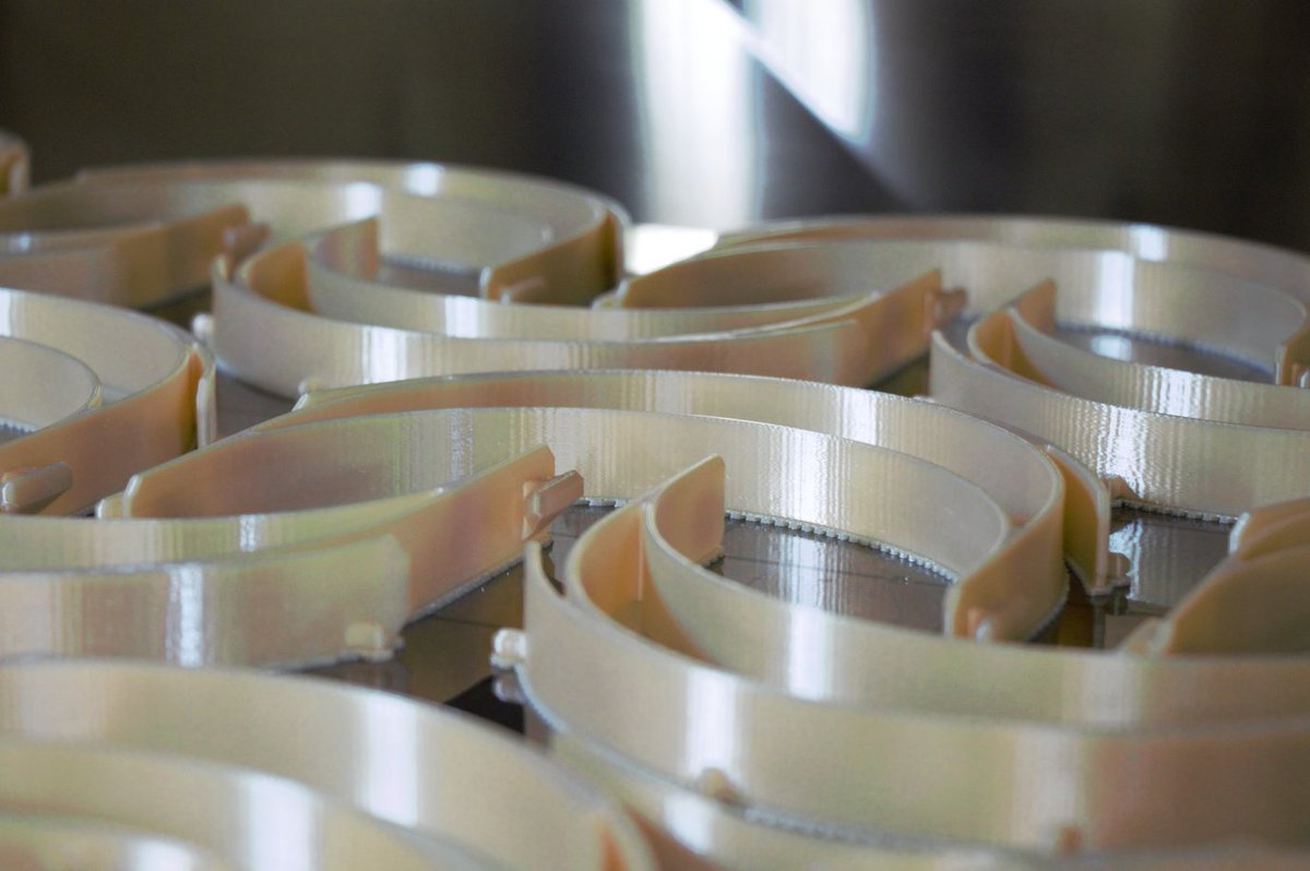 boomsupersonic's tweet photo. Our @Stratasys 3D printers are usually busy printing aircraft parts, but now we’re using them to print face shield headbands for local hospitals. We’re grateful for the chance to support healthcare workers as part of @Make4Covid. Learn more: https://t.co/RwKGabsN8Q https://t.co/XNNy9k2rMm