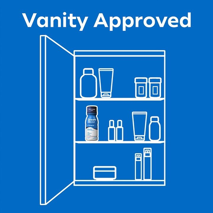 dreamwater's tweet image. When you have a headache, you open your vanity and VOILA ✨there’s always a product to help. Make Dream Water your new vanity staple, always on-hand when you need #GoodSleepFast. 😴