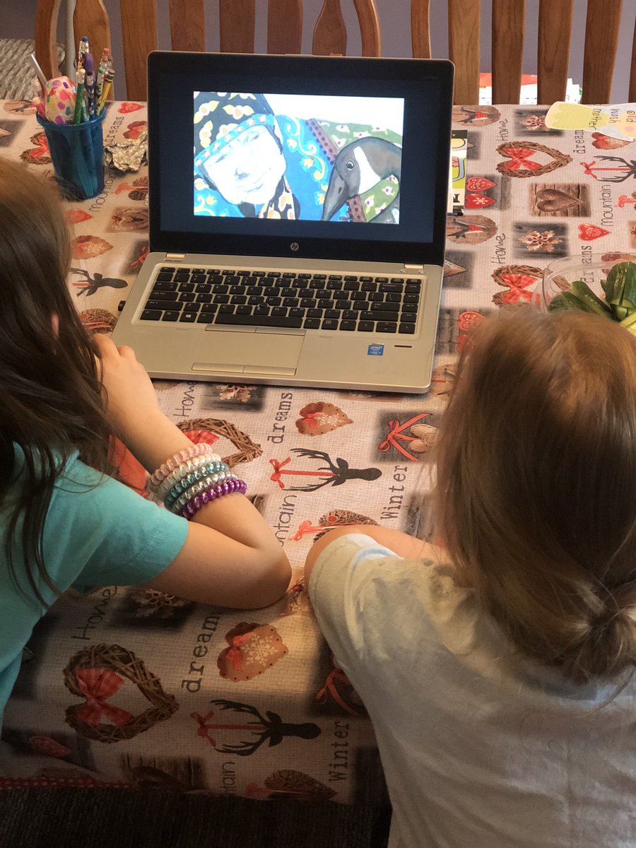 videc_erica's tweet photo. We read Rechenka’s Eggs by Polacco &amp; created our own egg designs. Loved sharing some Polish Easter traditions with my girls &amp; reminded me of my grandmothers, whose wooden painted eggs were handed down to my sisters &amp; me. #remotelearning https://t.co/LI4Gimrmjg