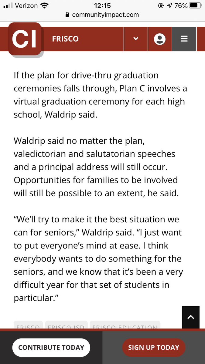 abbymmendez's tweet photo. so apparently FISD’s only realistic options for graduation is 1. drive-thru 2. online/virtual ??? how is postponing to a later date not even an option?! https://t.co/clOf64qZt9