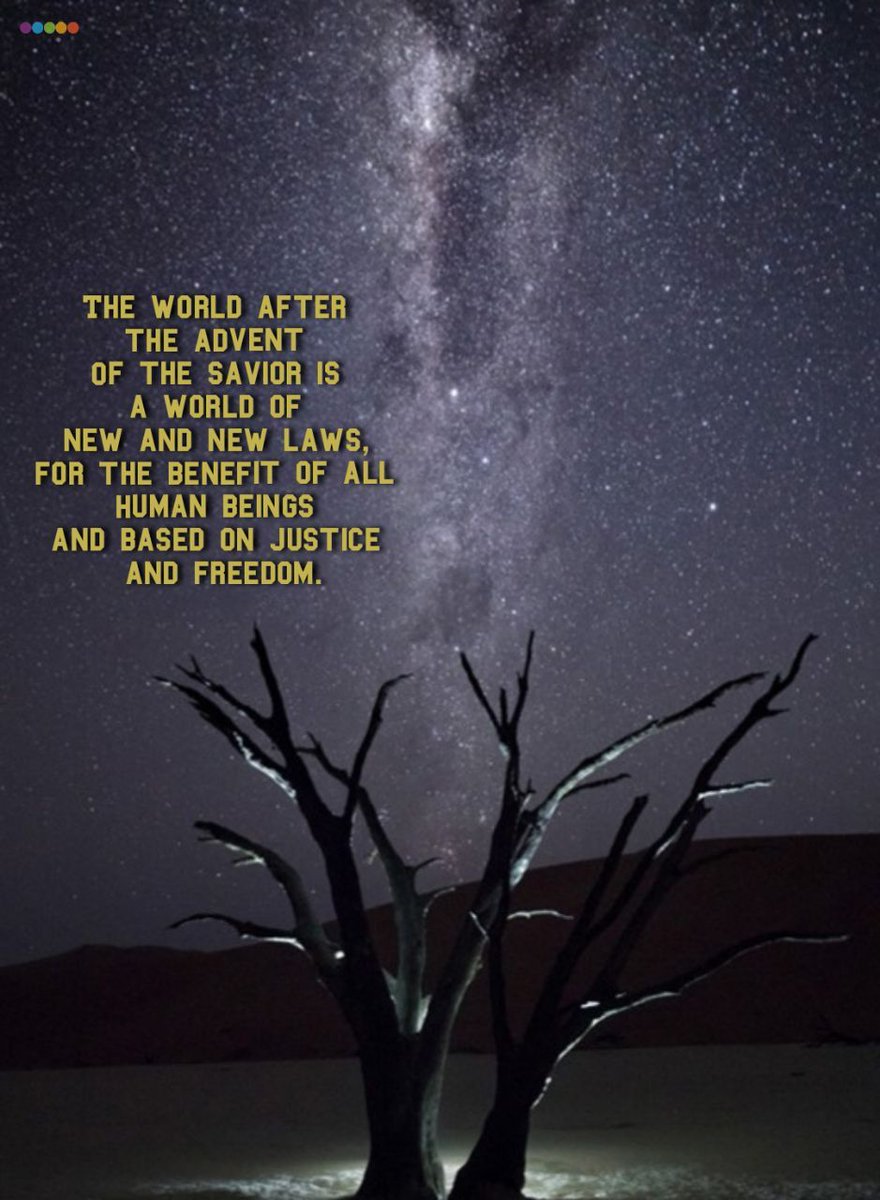 SAliM40_'s tweet photo. The world after the advent of the Savior is a world of new and new laws, for the benefit of all human beings and based on justice and freedom.

#ThePromisedSaviour https://t.co/Jrc3D46pbF
