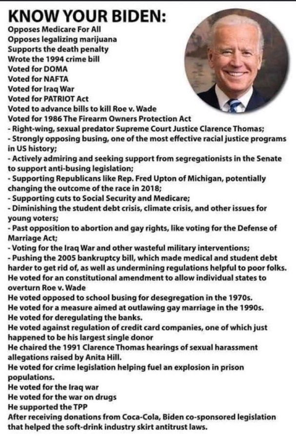 MasterHellKat's tweet photo. @SethAckerman @ryanlcooper It's crazy you think promises or assurances MATTER to #CorruptDNC  #CorruptDemocrats &amp; @JoeBiden
NOTHING you publish will get me to vote for a pathological lying racist rapist who has tried to cut Entitlements SIX TIMES (more than ANY GOP member!)
#GoingGreenNow
#HowieHawkins2020 https://t.co/AGdfRG9xZR