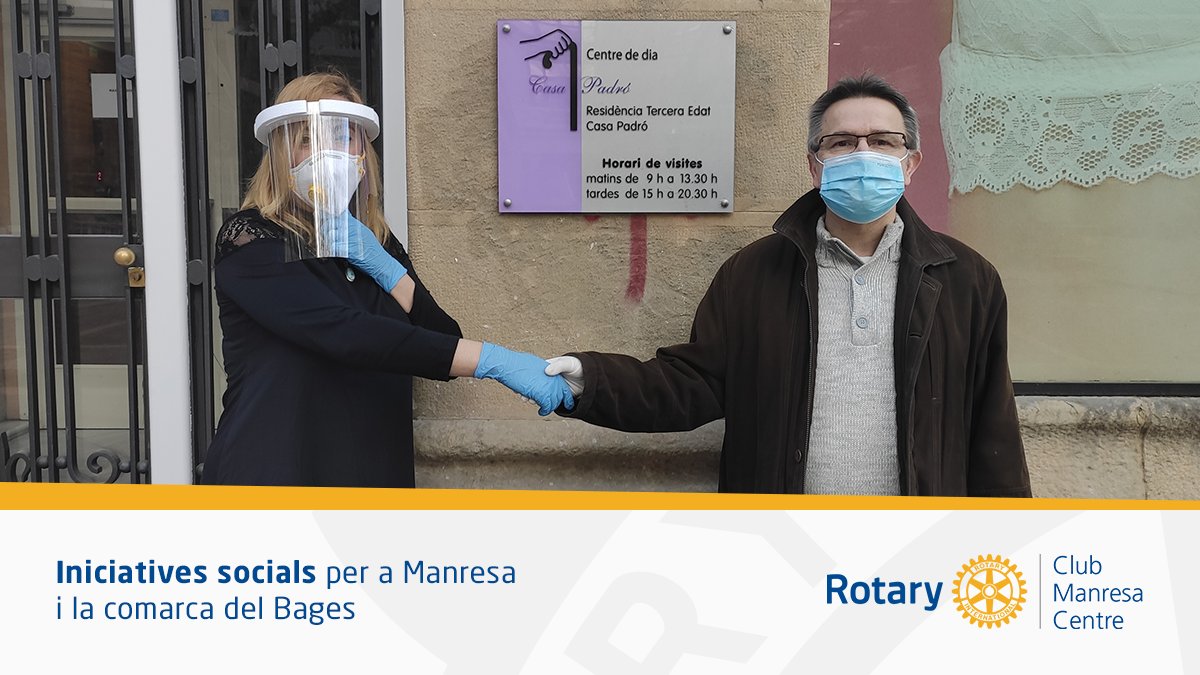 Rotary Club Manresa Centre en acció. Aquests dies hem entregat les primeres 200 pantalles de porexpan a hospitals i residencies a Manresa i rodalia. #rotaryclubmanresacentre #pantalles #bages #covid19