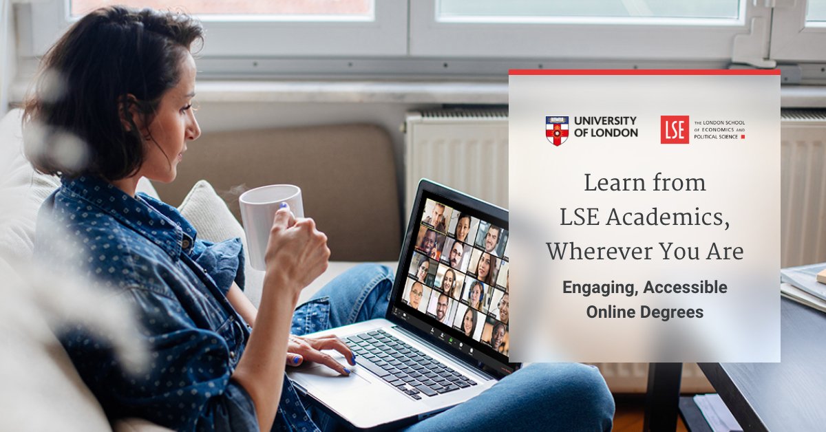 The University of London now offers supported online degrees in fields like economics, business and management, and data science. Designed by LSE. bit.ly/2XmAmuv