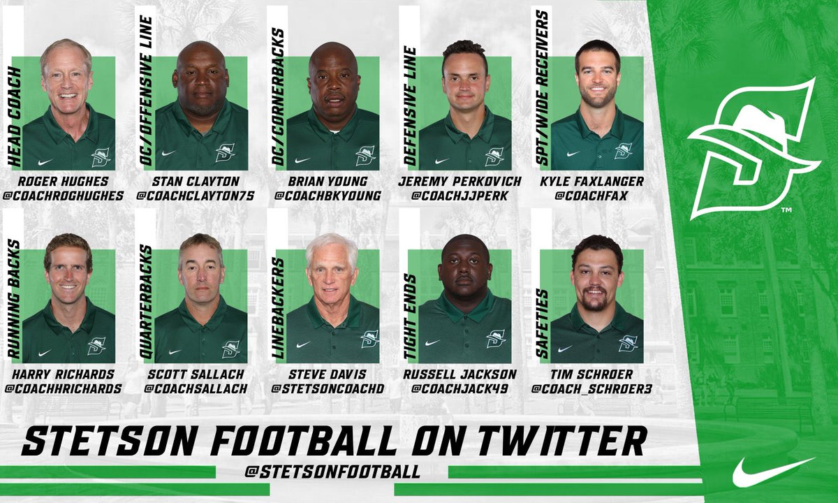 Social distancing means more social media. Follow our coaches on Twitter! #DefendDeLand #GoHatters
