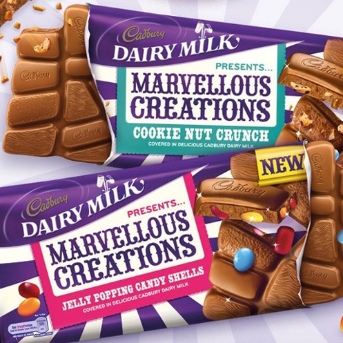SERIES 12 (2020) / CADBURY MARVELLOUS CREATIONS This is chocolate on steroids. There’s a surprise in every bite. Sensory overload.  Is this even allowed? It’s so naughty. You love it.  You can still feel the thrilling buzz of those sweet pop rocks on your lips. Damn.