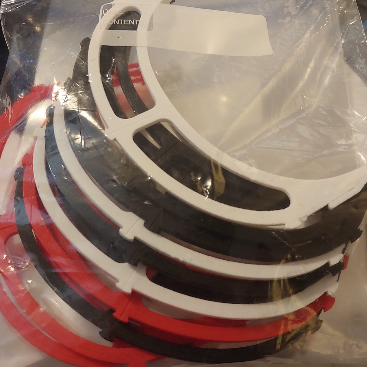 Another batch of face shields bagged and on their way to drop off! #hackthepandemic #3dprinting #theshieldteam2020