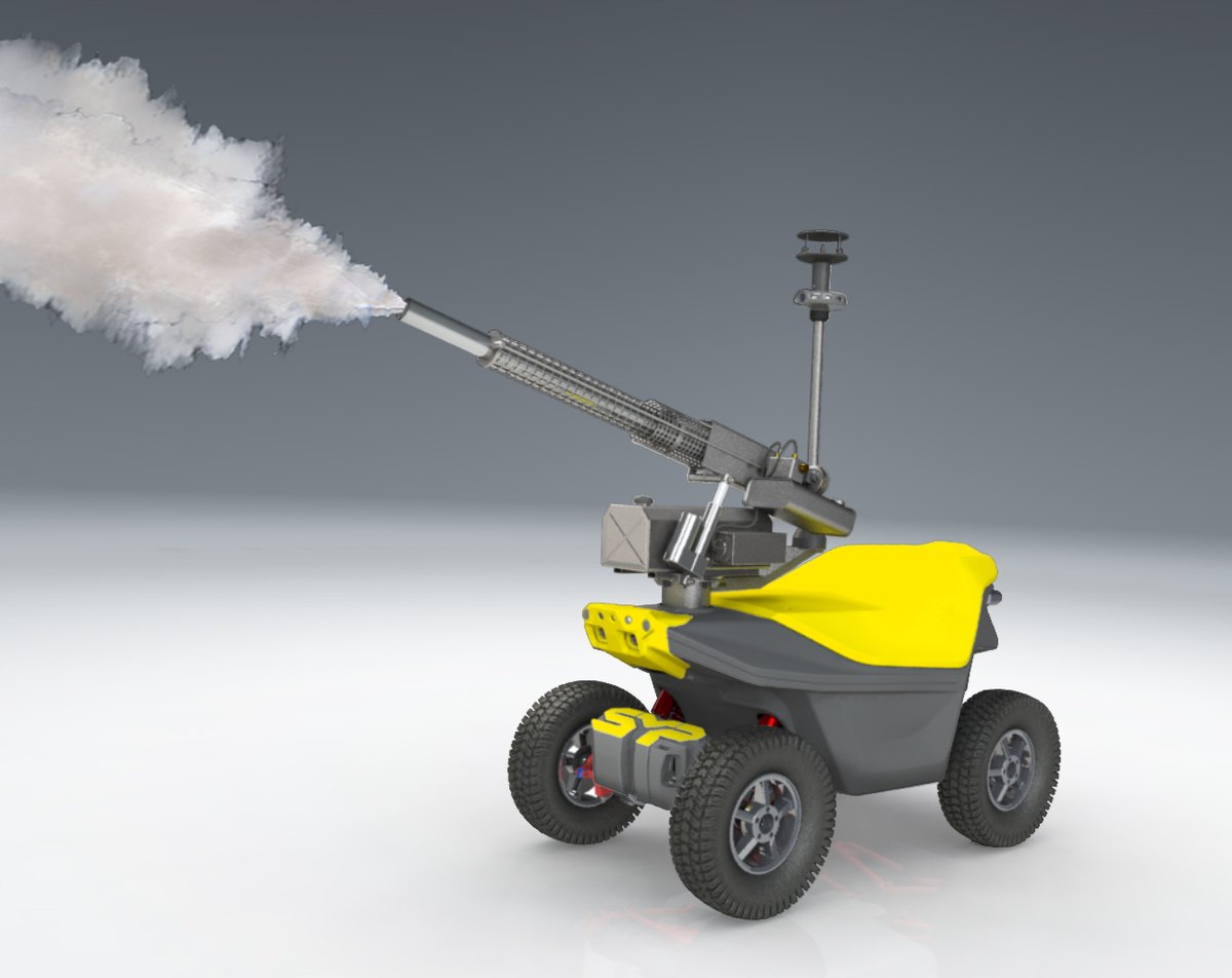 We are launching a new model of robots for conducting disinfection of public areas, industrial and transportation facilities. 
<a href="/smprobotics/">SMP Robotics Systems Corp.</a> #robots #publichealth #Robotics #coronavirus #disinfectionrobot #COVID19Pandemic #fumigacion #pandemia