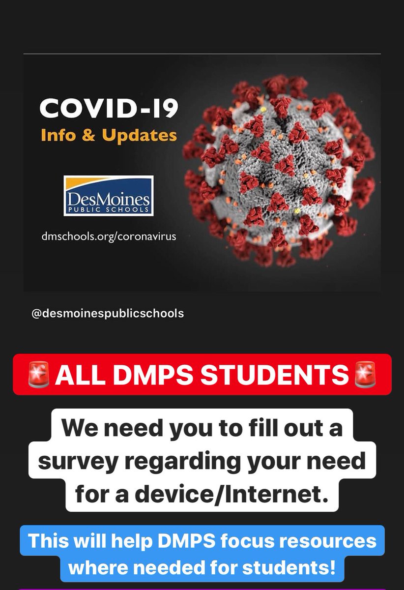 HEY LINCOLN 
If you haven’t yet make sure you go fill this survey out!!! 
Hope you are all staying home (if you can) and staying safe💛 
dmschools.co1.qualtrics.com/jfe/form/SV_5a…