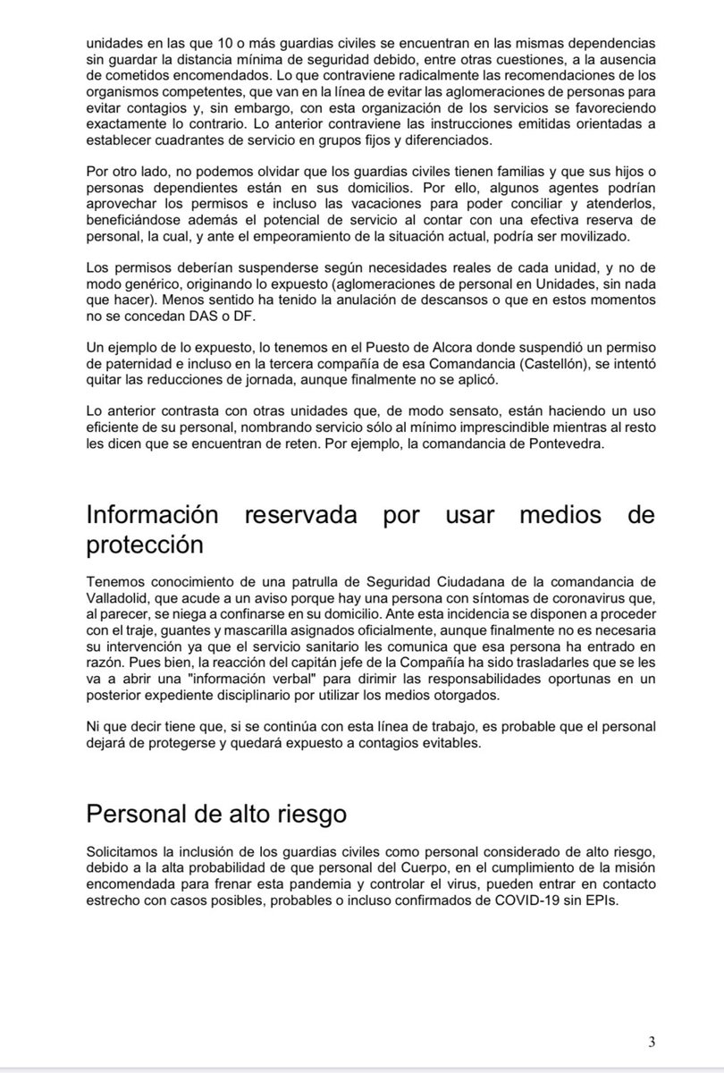 AUGC_Comunica's tweet photo. 🔴 #ÚLTIMAHORA | Gracias al informe que AUGC emitió con fecha 18/03/2020 hacia @interiorgob reivindicando considerar a los guardias civiles “personal de alto riesgo”, este ministerio accede al tramite de tal consideración para los agentes.

Seguiremos informando #AUGC https://t.co/6UoJrRtTmb