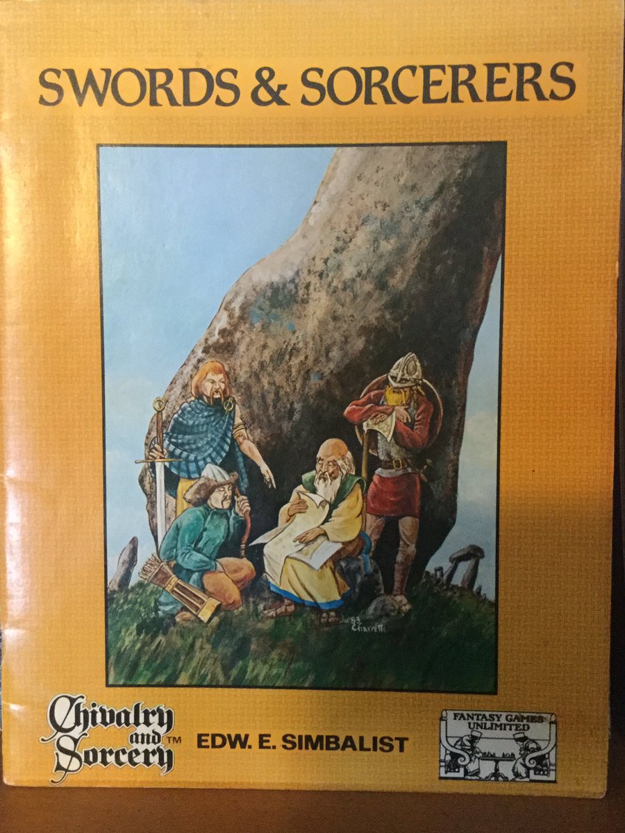 I was a Dragon subscriber in the early 80s and saw many ads there for Chivalry & Sorcery 2E. It sounded so detailed and complete, though when I got it I found it overly complicated (and that magic system—yeesh). This slim sourcebook though I remember fondly.  #CuratedQuarantine