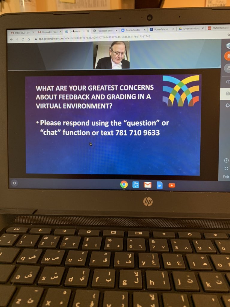 #DHAPR1DE in our coaches and admin who are learning more about “Feedback and Grading in a Virtual Environment” in a webinar with <a href="/DouglasReeves/">Douglas Reeves</a> A shoutout to <a href="/drdavidgleason/">David Gleason</a> for offering free support as well! <a href="/ErinQTwombly/">Erin Twombly</a> @gordon_daniel_p