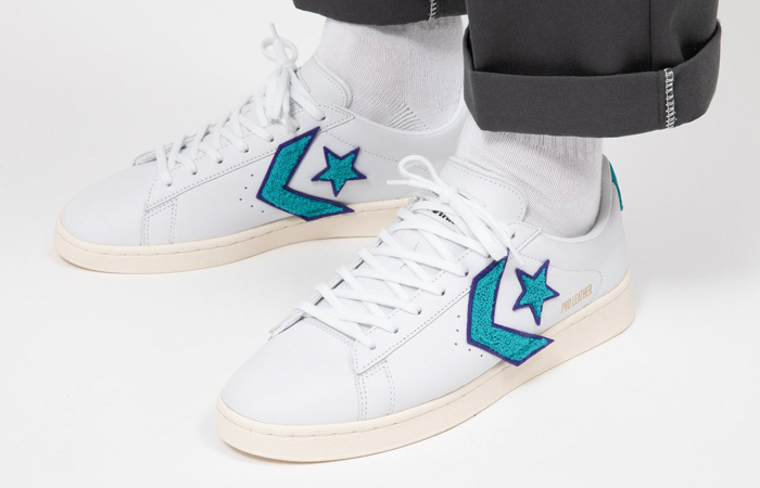 converse pro leather light blue