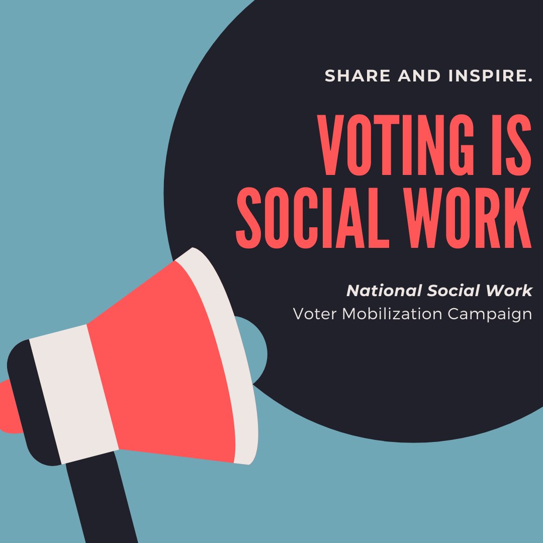 NASWTX's tweet photo. #SocialWorkers play a vital role in #voting. Learn more about the role of social work education in voter turnout and get involved today! https://t.co/vhrJVLtsCF #VotingIsSocialWork #VISW #Vote2020 #SocialWorkVotes @nasw https://t.co/tf8KnS5eja