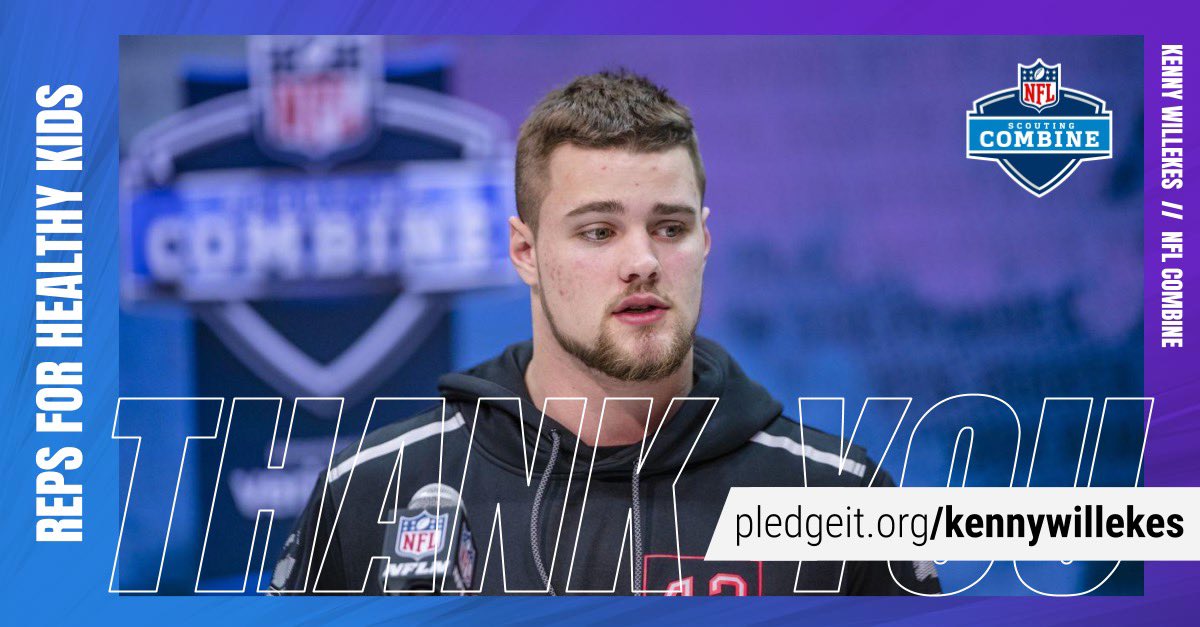 kennyw97's tweet photo. On behalf of @devoschildrens &amp; I, thanks to everyone who supported my #PledgeIt campaign based on my performance at the #NFLCombine. Because of YOU we raised $3,776 &amp; surpassed our goal. Grateful is an understatement!  #SpartanNation #GoGreen #NFLDraft https://t.co/MWbgzRoGjP