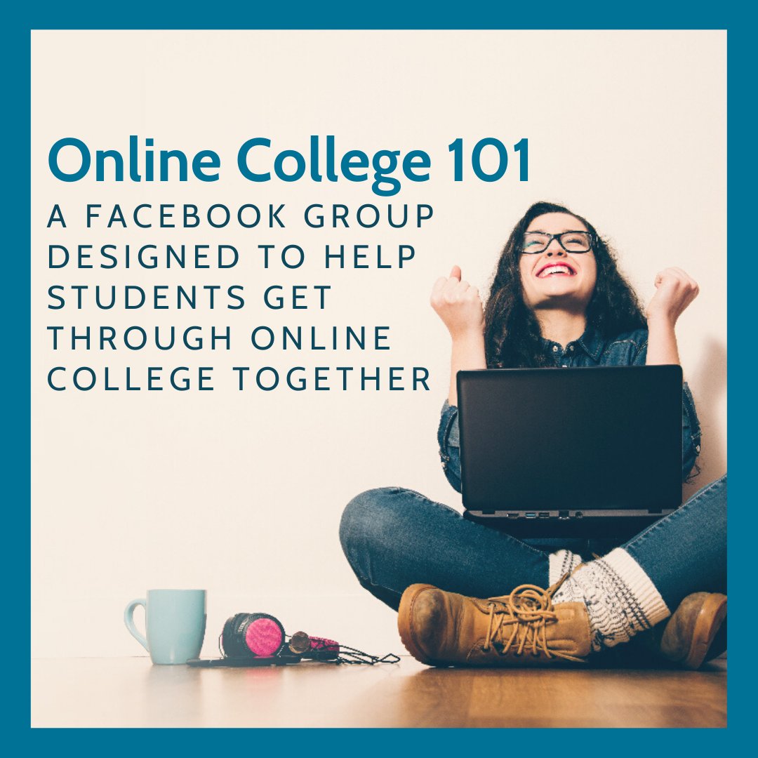 Are you enrolled in #onlinecollege? Either through campus shutdowns or by choice, thousands of Americans take #onlineclasses every year.
Get through your online semester with other students in online #college! Join this Facebook Group today: bit.ly/2Xg0ibc #education