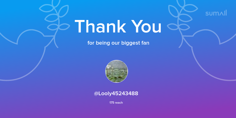 Our biggest fans this week: Looly45243488. Thank you! via sumall.com/thankyou?utm_s…