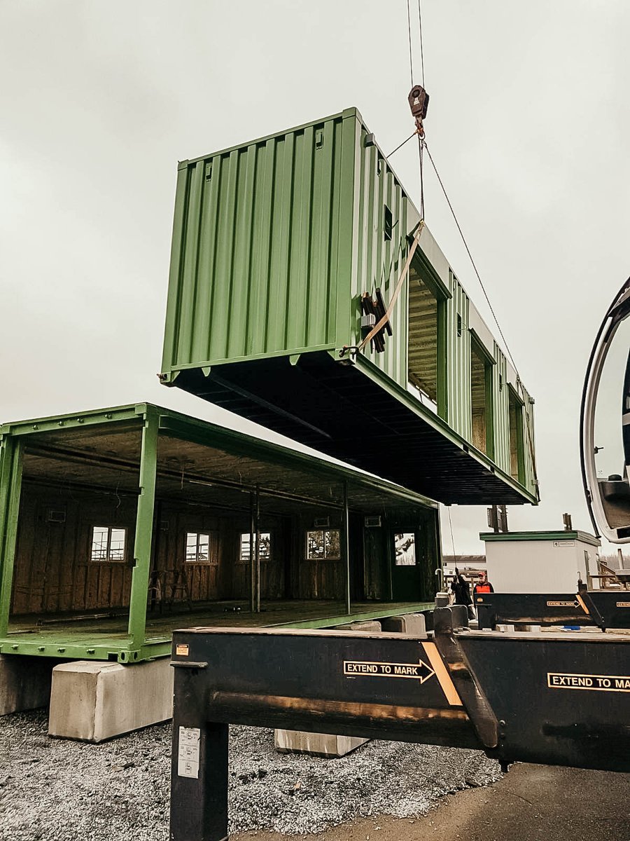 ModproContainer's tweet image. We're excited about this custom office unit install! If you're looking for a new office space or need to expand, contact us for a free quote!
#modpro #shippingcontainer #containers #seacan #modularbuilding #containermodifications #containeroffice