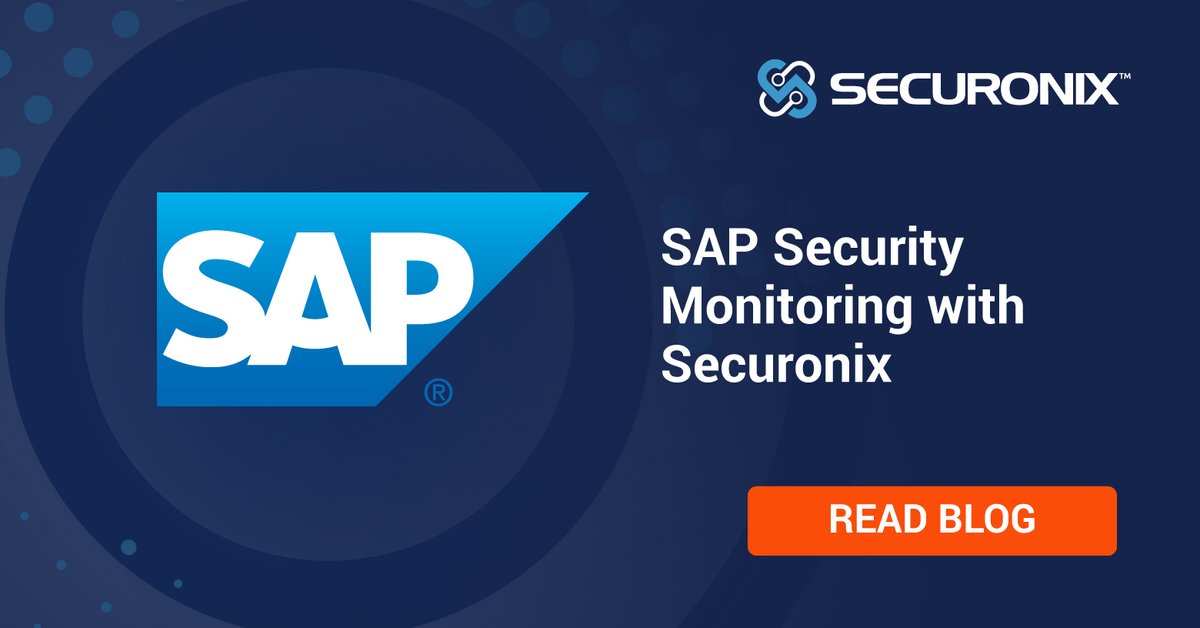 Securonix's tweet photo. A holistic approach to #SAP security through comprehensive threat detection and analytics is essential. @Securonix SAP Analytics delivers that holistic approach for enterprises. Learn More: https://t.co/U0CsVx25xX https://t.co/B8b39kVvjv