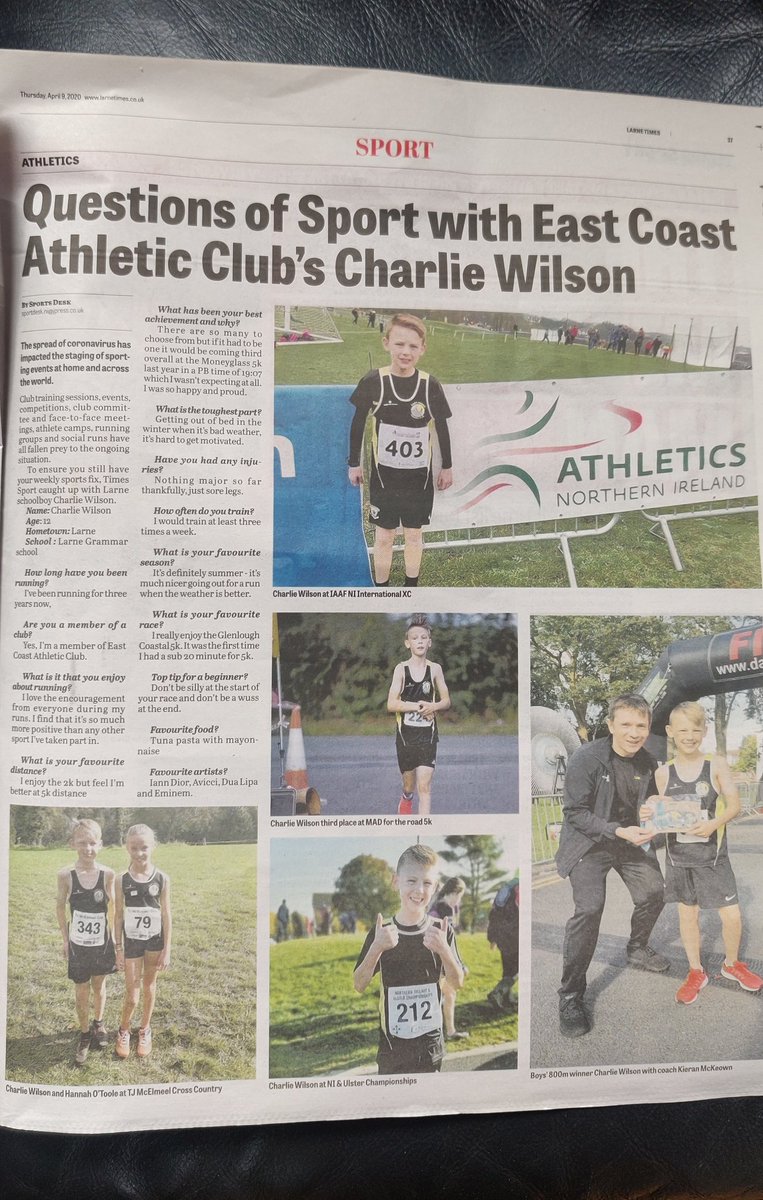 Blurred82's tweet photo. We couldn't be any prouder of our Charlie big thanks to @Larne_Times  and @EastCoast_AC  for making this happen ❤️💪🏃 something to cherish forever https://t.co/2F5v8Nk29b