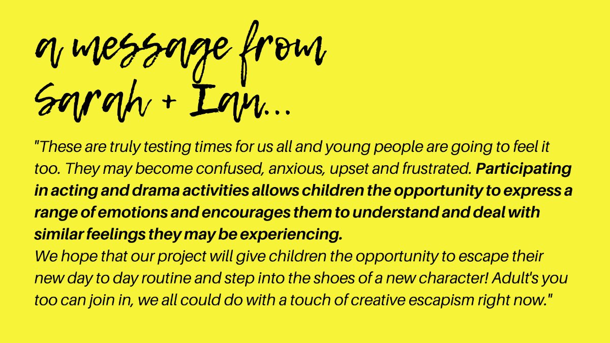 WE ARE ONLINE - Join our free drama project 🎬 - mailchi.mp/1a167548adde/w…