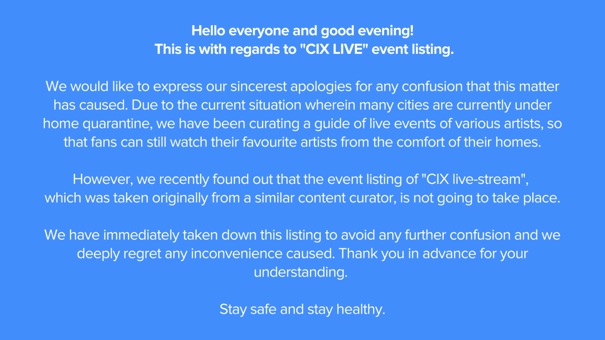 Platinumlist On Twitter Good Evening We Hope This Clarifies It All Again We Apologise For Any Inconvenience Caused Https T Co Tilxadloth Twitter