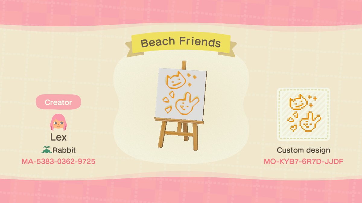 LittleRabbita's tweet image. We like to draw in the sand on Rabbit Island #ACNH #ACNHpattern #ACNHdesign
