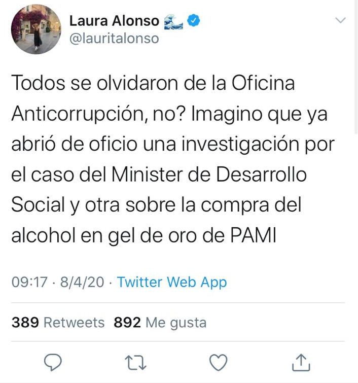 juan_amorin's tweet photo. Causas que no investigó Laura Alonso:

💰Las bolsas de Michetti
💰Aportantes truchos
💰Dólar Futuro
💰Correo Argentino
💰Parques eólicos
💰Arribas-Odebrecht
💰Acuerdo con Qatar
💰Panamá Papers
💰Blanqueo de capitales
💰Paseo del Bajo

*Y Condenada por impedir auditoría de la AGN. https://t.co/Pc9lc5tYOM