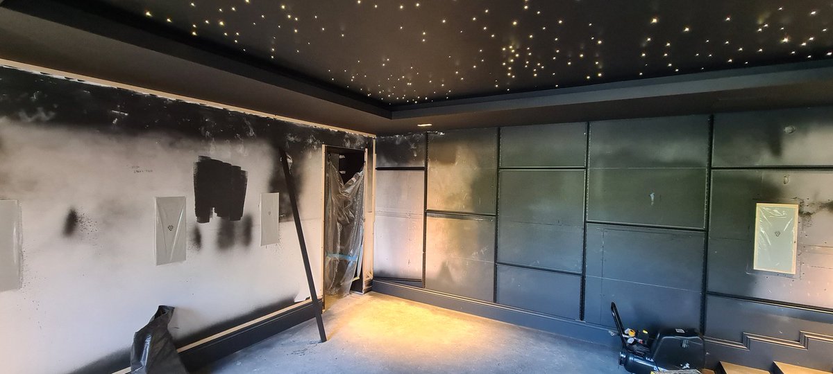 Another cinema underway working with <a href="/Desmondandsons/">Desmond and sons</a> <a href="/SonanceSpeakers/">Sonance</a> <a href="/HabitechLimited/">Habitech Limited</a> <a href="/JVC_UK/">JVC UK</a> <a href="/Control4/">Control4</a> <a href="/RakoControls/">Rako Controls</a> <a href="/YamahaAV/">Yamaha</a> finished pictures to follow when we get out of this mess #StayHomeStaySafe