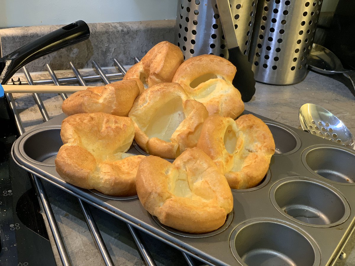 Andrew_aka_mrd's tweet photo. Yorkshire puddings are getting better...  #notjustforsunday #yorkshirepuddings https://t.co/2A5N4fTYPn