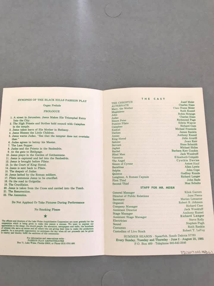 LW_Museum's tweet photo. For today’s “Curiosities with the Curator”

We thought we’d celebrate Holy Week by showcasing this brochure from the Lake Wales Passion Play. The Passion Play depicted they last day’s of Jesus’ life. Many residents remember the play passionately.

#MuseumFromHome #MuseumFromHome https://t.co/krVohSm5pq