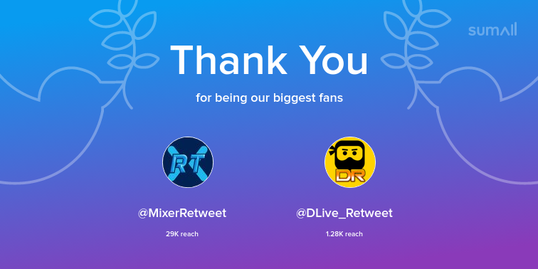 NazcaDark's tweet photo. Our biggest fans this week: MixerRetweet, DLive_Retweet. Thank you! via https://t.co/D9tJdk8xIU https://t.co/yE08evv1Mg