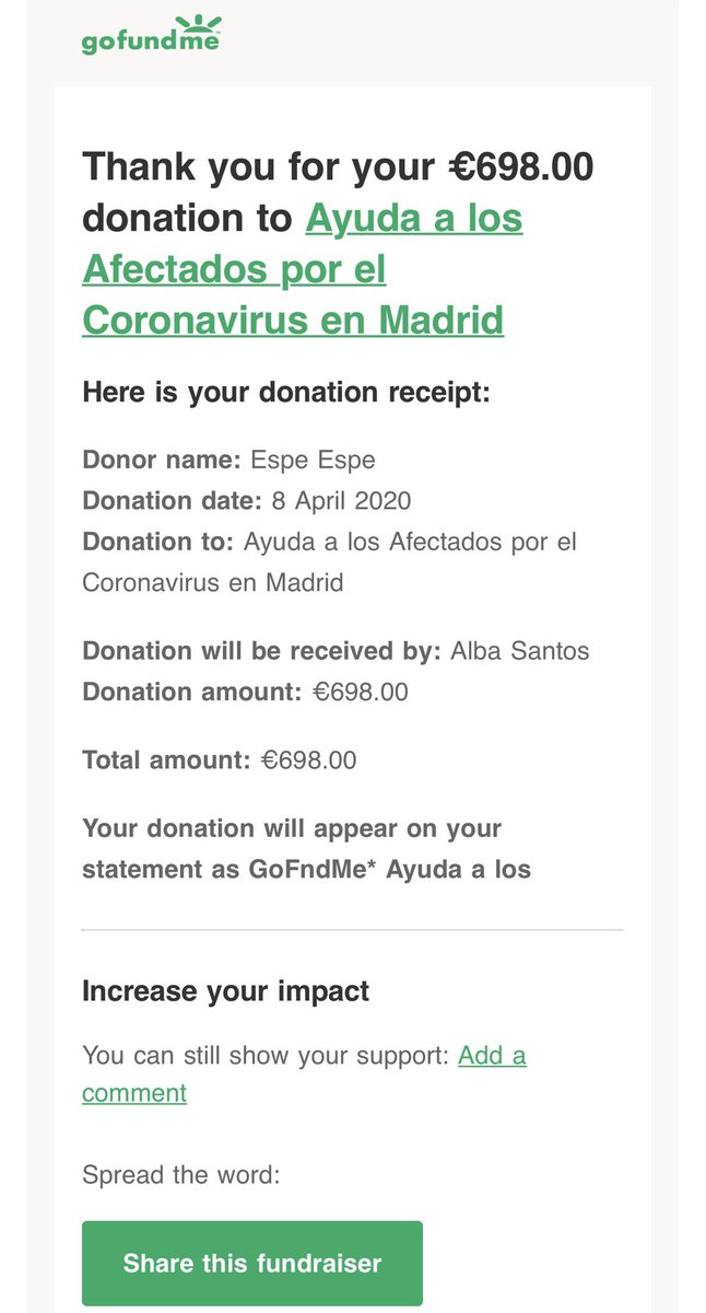 espesfc's tweet photo. Pues aquí están los pagos realizados al Hospital de La Paz. PayPal se quedó como 500€ de todo lo recaudado, pero para mí sigue siendo increíble pensar que esto lo hemos conseguido entre todxs, y con un simple torneo de Fortnite. #YoMeQuedoEnCasa #JuntosLoConseguiremos 💖 https://t.co/kCyf6BGH8R
