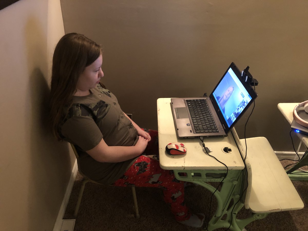 Glennerman's tweet photo. First day of home school! @GSCSNews #PJPII https://t.co/4OU2RY4xmI
