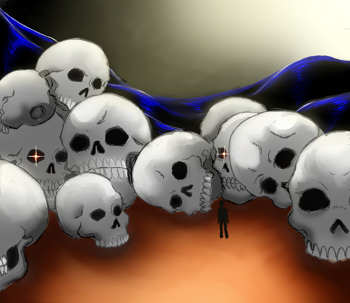b_hazu's tweet photo. in the bone garden. painted from reference 
#painting #referencepainting https://t.co/QkwvdHPqwc