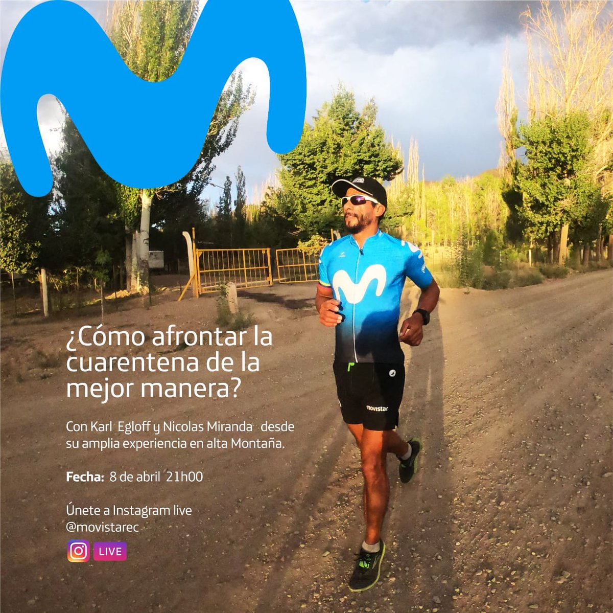 ¿Cómo afrontas esta cuarentena?
<a href="/karlmtb/">Karl Egloff</a> y <a href="/nicomiranda360/">Nicolás Miranda</a> del #MovistarAventuraTeam nos cuentan sobre cómo ellos viven esta cuarentena comparado con la supervivencia en condiciones extremas.
Únete al #live este miércoles a las 21:00 en nuestro Instagram: instagram.com/movistarec