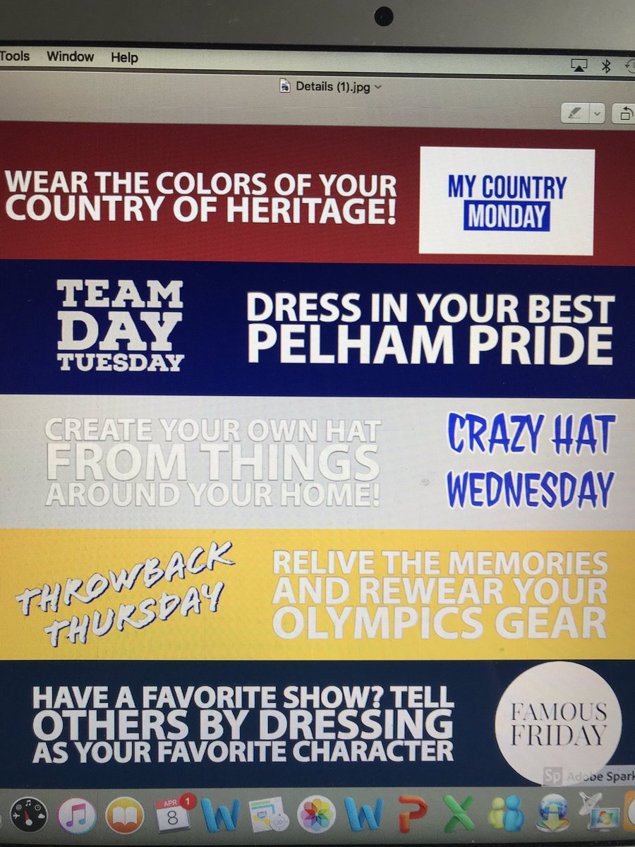 Looking forward to next week’s PMHS Cyber Spirit Week #schoolspirit